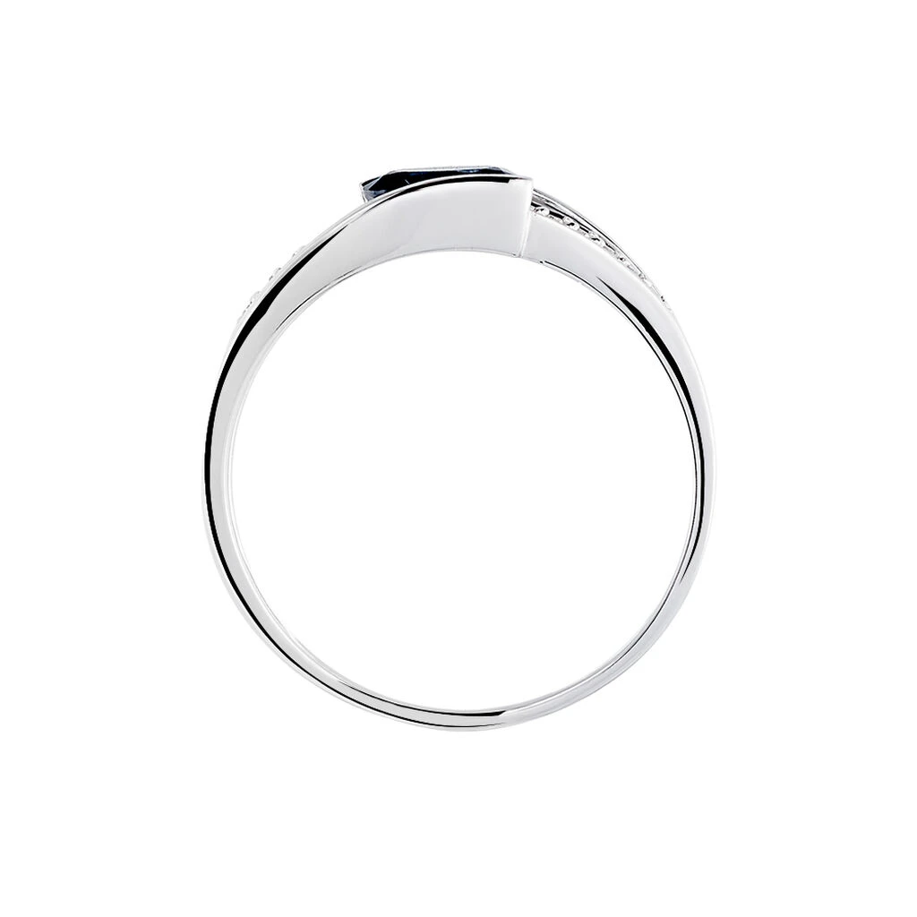 Bague Viyan Or Blanc Saphir Et Diamant 5 Bague Viyan Or Blanc Saphir Et Diamant – Image 3