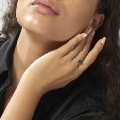 Bague Solitaire Michaela Or Blanc Saphir Et Diamant -Fanny Boutique B3DFBSB940 model0