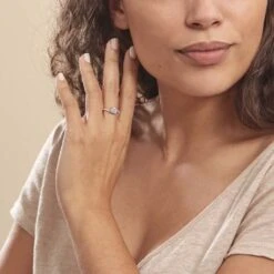 Bague Loriane Or Blanc Topaze Et Oxyde De Zirconium -Fanny Boutique B3DFBTB178 model0