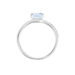 Bague Loriane Or Blanc Topaze Et Oxyde De Zirconium -Fanny Boutique B3DFBTB178 view2