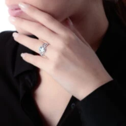 Bague Tina Or Blanc Topaze Et Diamant -Fanny Boutique B3DFBTB433 model0