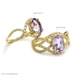 Bague Tina Or Blanc Topaze Et Diamant -Fanny Boutique B3DFBTB433 view2