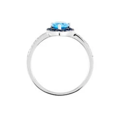 Bague Kenza Or Blanc Topaze Et Saphir Et Diamant -Fanny Boutique B3DFBTB565 view2