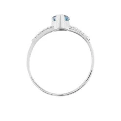 Bague Teresa Or Blanc Topaze Et Diamant 10 Bague Teresa Or Blanc Topaze Et Diamant -Fanny Boutique B3DFBTB607 view2