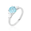 Bague Giana Or Blanc Topaze Et Oxyde De Zirconium