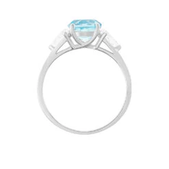 Bague Giana Or Blanc Topaze Et Oxyde De Zirconium 10 Bague Giana Or Blanc Topaze Et Oxyde De Zirconium -Fanny Boutique B3DFBTB680 view2