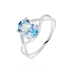 Bague Solitaire Armaelle Or Blanc Topaze