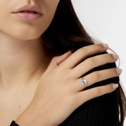 Bague Solitaire Armaelle Or Blanc Topaze -Fanny Boutique B3DFBTB740 model0