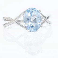 Bague Solitaire Armaelle Or Blanc Topaze -Fanny Boutique B3DFBTB740 view3