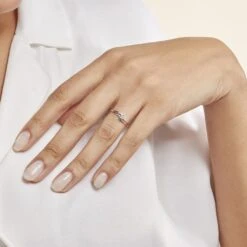 Bague Nesryne Or Blanc Oxyde De Zirconium -Fanny Boutique B3DFBZW031 model1