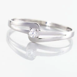 Bague Nesryne Or Blanc Oxyde De Zirconium -Fanny Boutique B3DFBZW031 view3