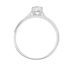 Bague Solitaire Anatoline Or Blanc Oxyde De Zirconium -Fanny Boutique B3DFBZW0A0 view2