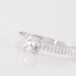 Solitaire Dayna Or Blanc Oxydes De Zirconium -Fanny Boutique B3DFBZW0N5 view3