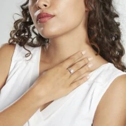 Bague Anthyme Or Blanc Oxyde De Zirconium 13 Bague Anthyme Or Blanc Oxyde De Zirconium -Fanny Boutique B3DFBZW0NE model1