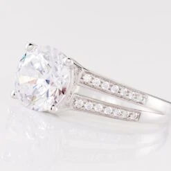 Bague Anthyme Or Blanc Oxyde De Zirconium 11 Bague Anthyme Or Blanc Oxyde De Zirconium -Fanny Boutique B3DFBZW0NE view3