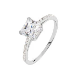 Bague Beline Or Blanc Oxyde De Zirconium