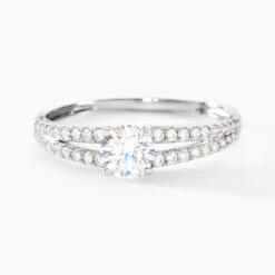 Bague Fina Or Blanc Oxyde De Zirconium