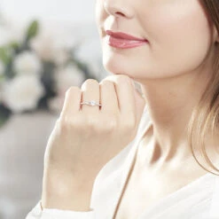 Bague Evita Or Blanc Oxyde De Zirconium -Fanny Boutique B3DFBZW524 model0