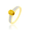 Bague Crista Or Jaune Citrine Et Diamant 2 Bague Crista Or Jaune Citrine Et Diamant -Fanny Boutique B3DFJCJ138 master