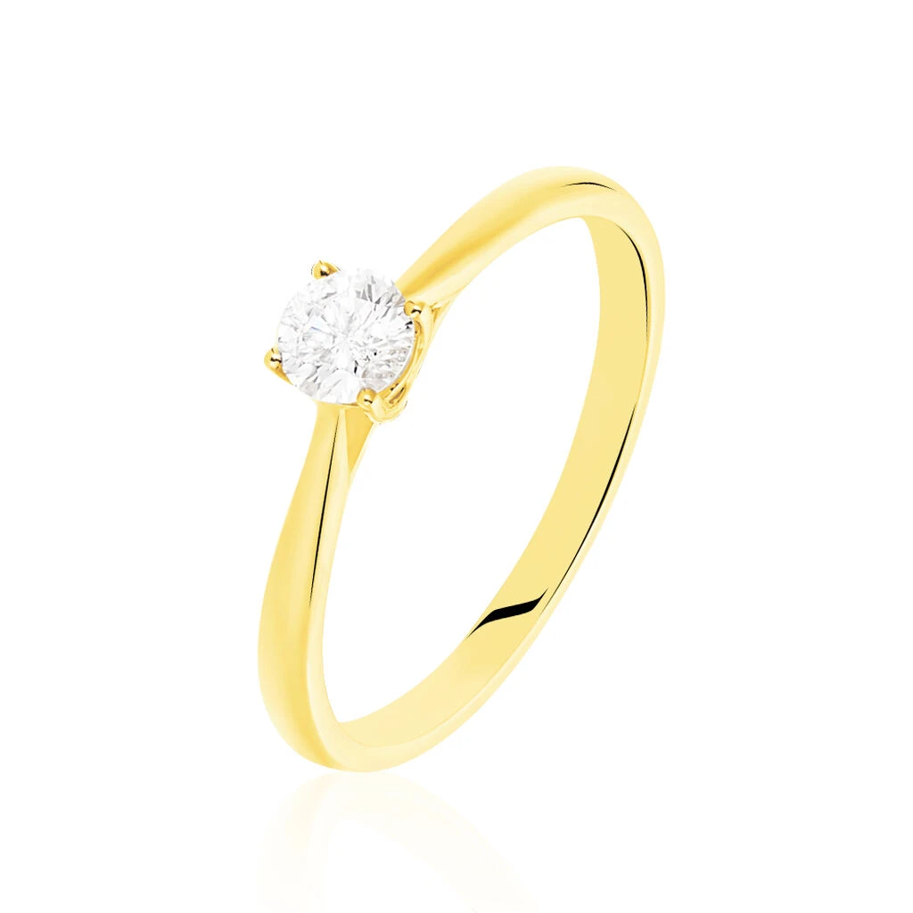 Bague Solitaire Victoria Or Jaune Diamant 3 Bague Solitaire Victoria Or Jaune Diamant