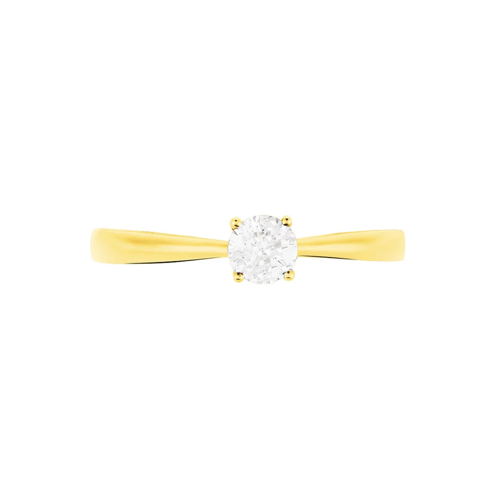 Bague Solitaire Victoria Or Jaune Diamant 4 Bague Solitaire Victoria Or Jaune Diamant – Image 2