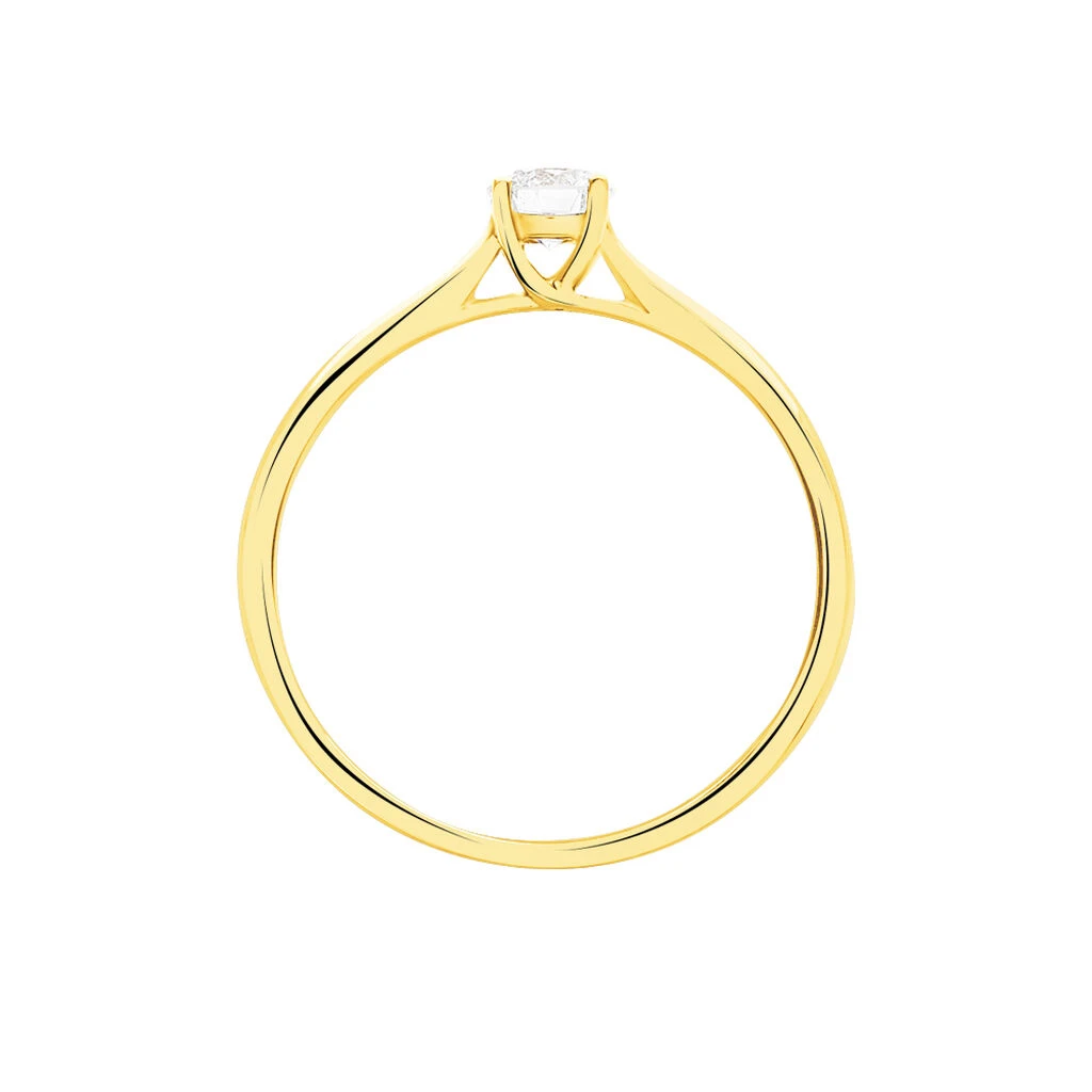 Bague Solitaire Victoria Or Jaune Diamant 5 Bague Solitaire Victoria Or Jaune Diamant – Image 3