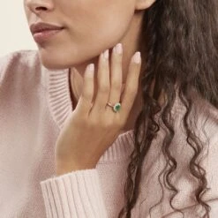 Bague Vladimir Or Jaune Emeraude Et Diamant -Fanny Boutique B3DFJEV224 model0