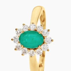 Bague Vladimir Or Jaune Emeraude Et Diamant -Fanny Boutique B3DFJEV224 view1