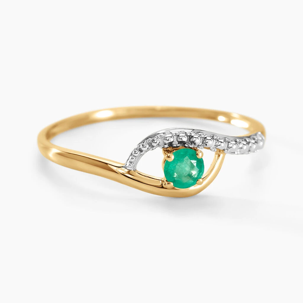 Bague Or Jaune Karmele Emeraude 3 Bague Or Jaune Karmele Emeraude