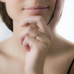 Bague Veroucha Or Jaune Agate -Fanny Boutique B3DFJFV001 model0