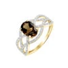 Bague Tina Or Jaune Quartz Et Oxyde De Zirconium