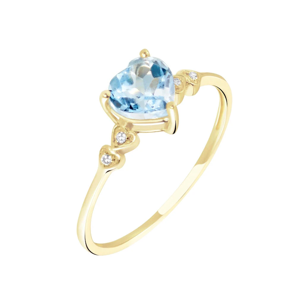 Bague Ashvin Or Jaune Topaze Et Oxyde 3 Bague Ashvin Or Jaune Topaze Et Oxyde