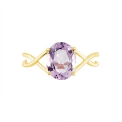 Bague Solitaire Armaelle Or Jaune Amethyste -Fanny Boutique B3DFJYI580 view1