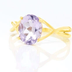 Bague Solitaire Armaelle Or Jaune Amethyste -Fanny Boutique B3DFJYI580 view3