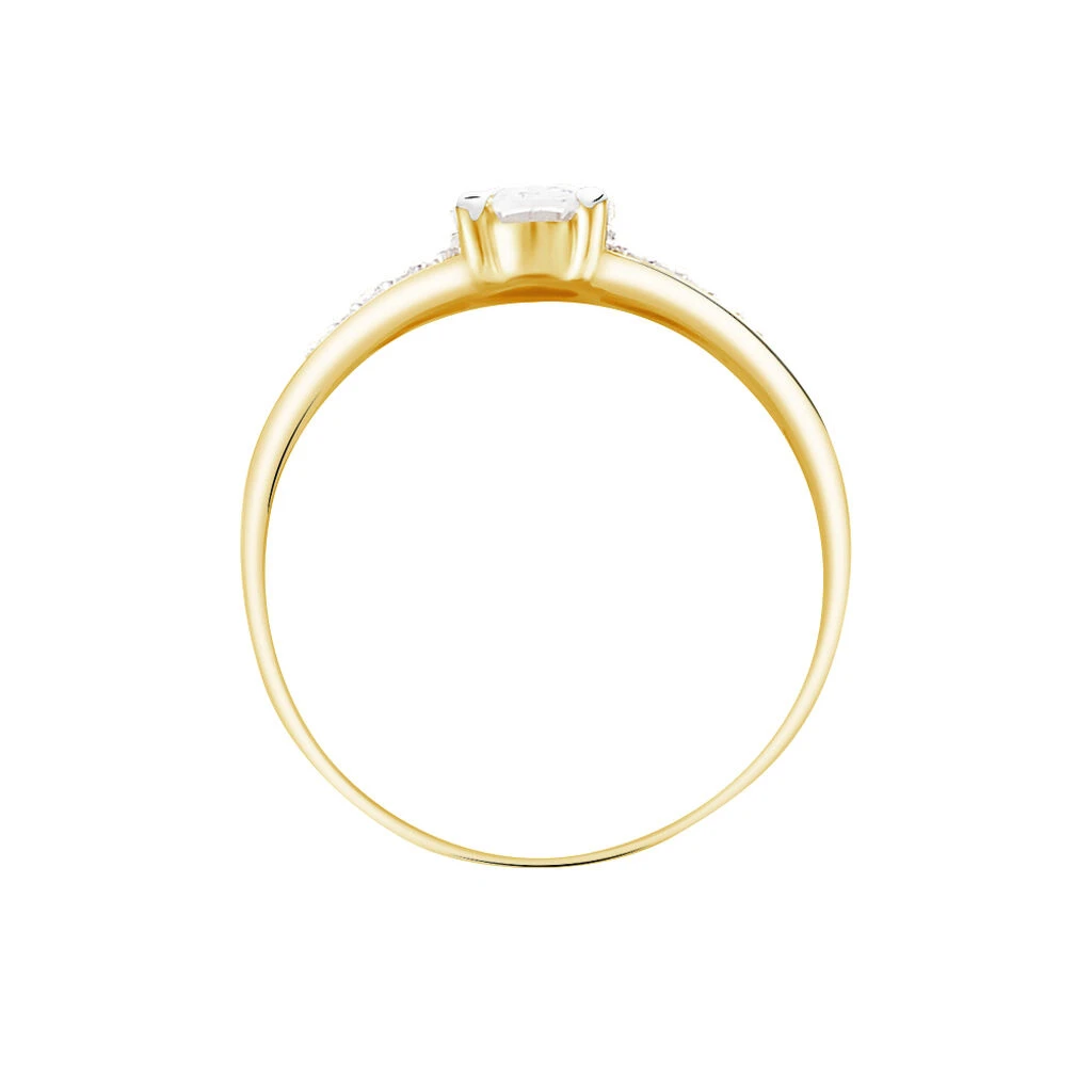 Bague Solitaire Fallon Or Jaune Oxyde De Zirconium 5 Bague Solitaire Fallon Or Jaune Oxyde De Zirconium – Image 3