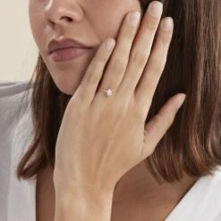 Bague Or Jaune Solitaire Harrietta Oxyde De Zirconium -Fanny Boutique B3DFJZW0RE model0