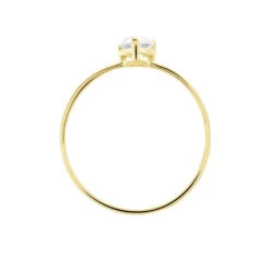Bague Or Jaune Solitaire Harrietta Oxyde De Zirconium -Fanny Boutique B3DFJZW0RE view2