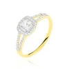 Bague Solitaire Armael Or Jaune Oxyde De Zirconium