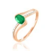 Bague Anja Or Rose Emeraude Et Diamant -Fanny Boutique B3DFREV301 master