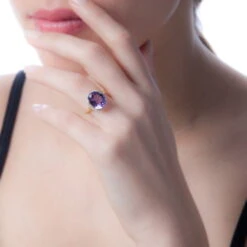 Bague Anna Or Rose Quartz Et Diamant 7 Bague Anna Or Rose Quartz Et Diamant -Fanny Boutique B3DFRQM203 model0