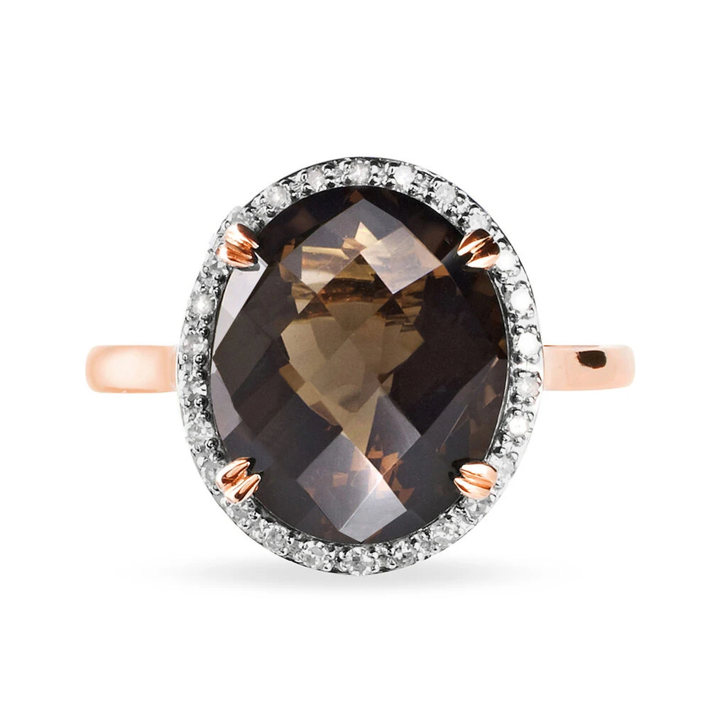 Bague Anna Or Rose Quartz Et Diamant 4 Bague Anna Or Rose Quartz Et Diamant – Image 2