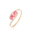 Bague Chloe Or Rose Rubis Et Diamant