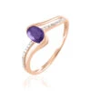 Bague Anja Or Rose Amethyste Et Diamant