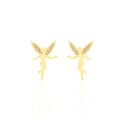 Boucles D'oreilles Puces Feelia Or Jaune