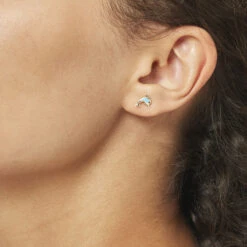 Boucles D'oreilles Puces Mael Dauphin Or Jaune 9 Boucles D'oreilles Puces Mael Dauphin Or Jaune -Fanny Boutique B3OEJWB472 model0