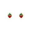 Boucles D'oreilles Puces Tharia Fraise Or Jaune