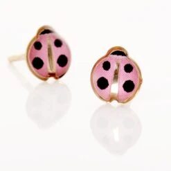 Boucles D'oreilles Puces Helidie Coccinelle Or Jaune -Fanny Boutique B3OEJWS484 view2