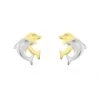 Boucles D'oreilles Puces Fulvie Double Dauphins Or Bicolore -Fanny Boutique B3OF2W0239 master