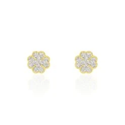 Boucles D'oreilles Puces Or Jaune Gontranie