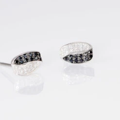 Boucles D'oreilles Puces Urania Or Blanc Diamant -Fanny Boutique B3OFBDD041 view2